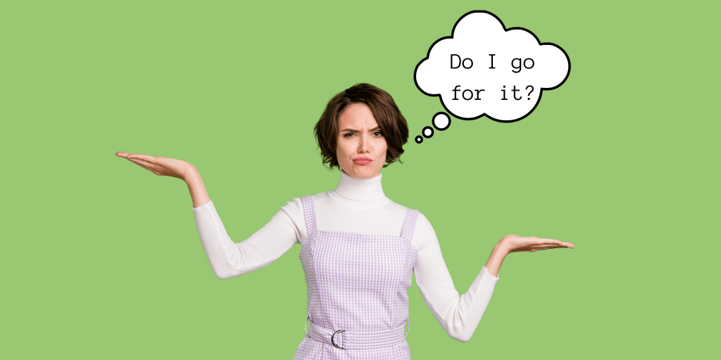 Woman wondering if she should apply to an open art competition