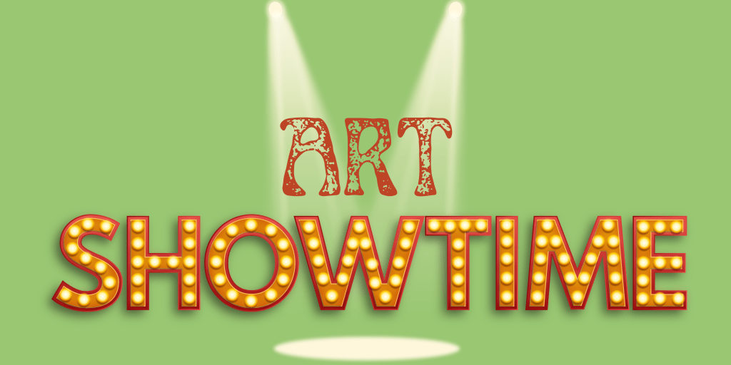 It's art showtime! graphic text typography to show lights 