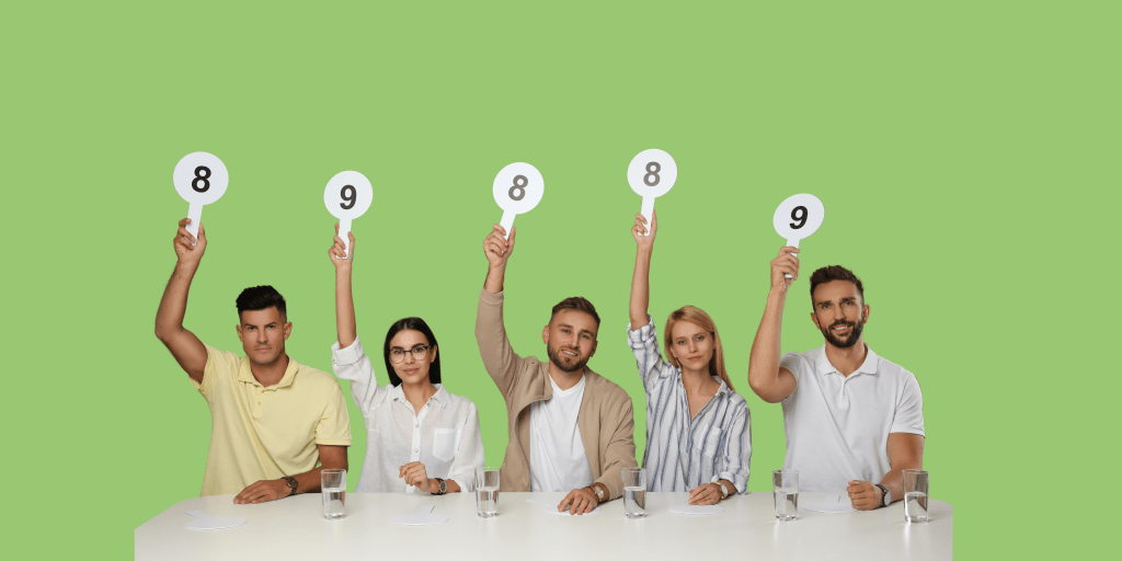 Judges of open art show giving 8 and 9 scores like in talent show contest