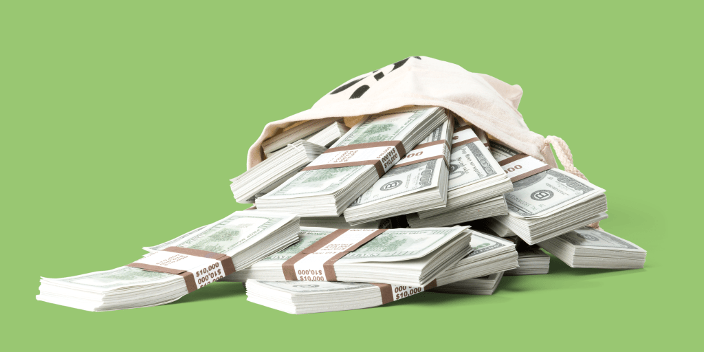 A big pile of money might be one of the prizes in an art show