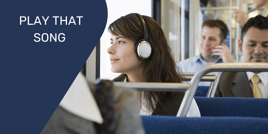 Play that song on the headphones on the bus this lady is enjoying getting her creative mojo back 