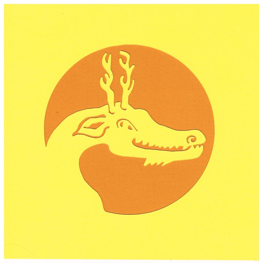 dragonhead papercut by charlie kirkham