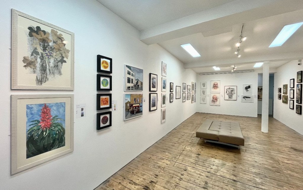 Bermondsey Project Space London four artist papercuts by Charlie Kirkham A Sense of Place exhibition installation shot