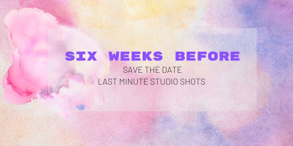 six weeks strategy to marketing art exhibition artist save the date and studio shots 