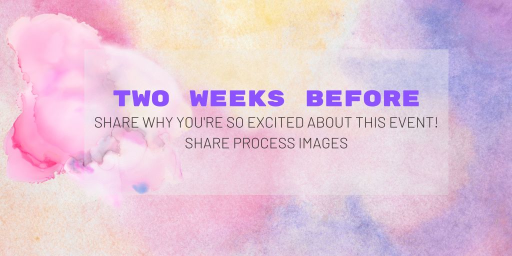 three weeks to launch artist exhibition or event share why artist is excited share process images 