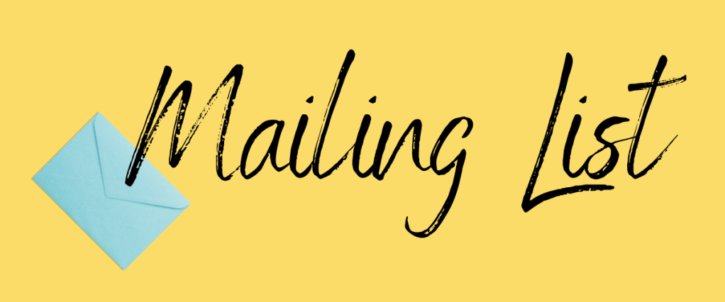 mailing list logo and text share online art exhibition details on mailing list