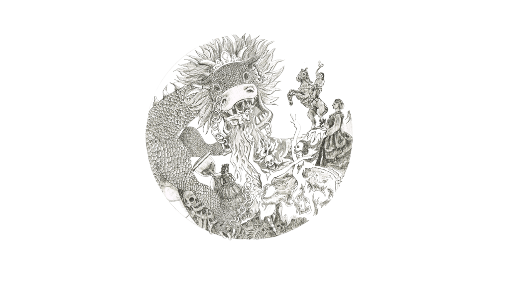 Sharing my process: The Fire Dancers, ink on&nbsp;paper