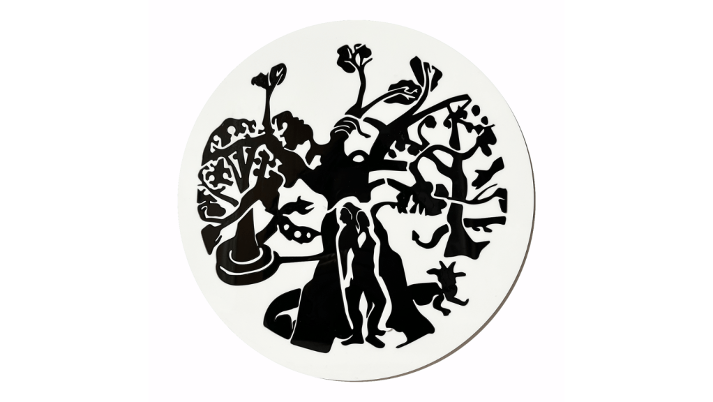 Charlie Kirkham artist image of two layer marquetry acrylic plastic 5mm laser cut and dry fitted