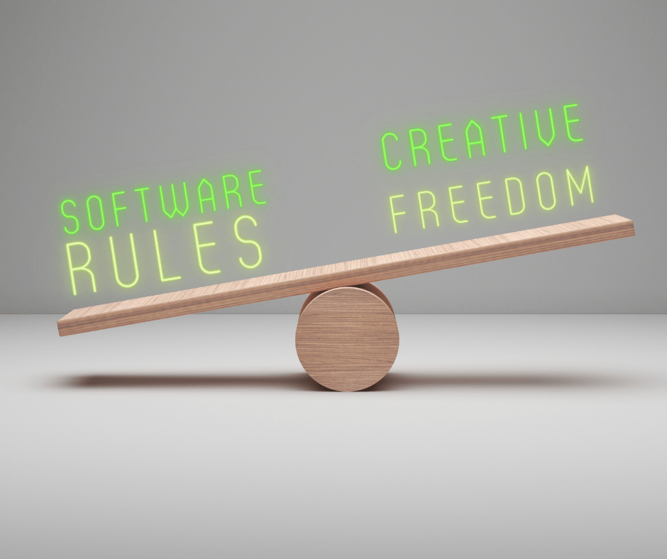 Balancing the act of being creative and having freedom with the rules of Beam Studio software for laser cutting