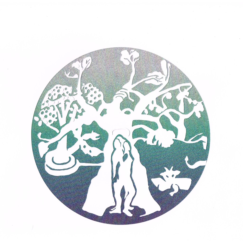 'The New Creation (Glitter Ombre & White)' two layer papercut by Charlie Kirkham