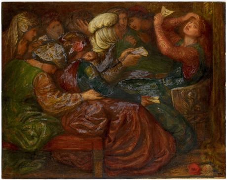 Dante Gabriel Rossetti, 'St George and the Dragon - Princess Sabra Drawing the Lot', 1868, BMAG collection