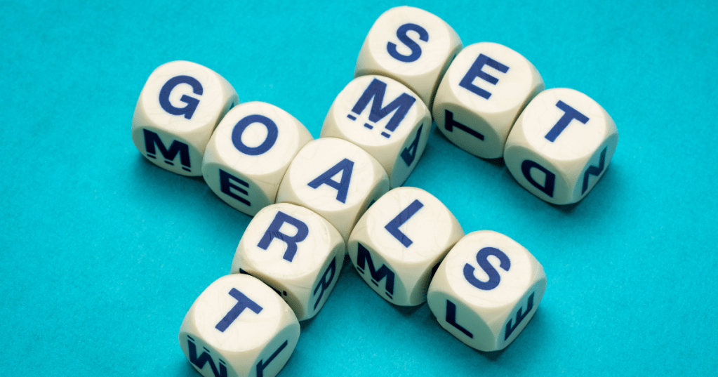 smart goals dice set spelling out set smart goals 